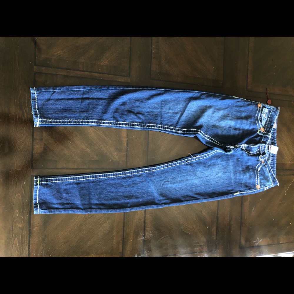 True Religion Jeans Skinny Yellow Patch Super T